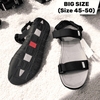 Giày Sandal Big Size Nam 2 Quai Ngang có size (45 46 47 48 49 50) - Đen - 44UP.NV8302B
