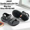 Sandal 2 quai nam big size, dép quai hậu size lớn (size 45 46 47) - Đen - RV679B
