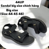 Sandal 2 quai nam big size, dép quai hậu size lớn (size 45 46 47) - Đen - RV866B