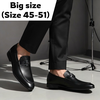 Giày Tây Xỏ Nam Big Size - Da Thật, Giày Lười Nam (45 46 47 48 49 50 51) - Đen - GTXDB.03B