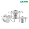 BỘ NỒI CHẢO INOX CAO CẤP DVA A66