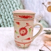 Ly sứ,cốc sứ ☕ Gốm Sứ Bát Tràng ☕ cốc tách lọc trà vẽ đáy tròn cao cấp decor GOMPHUQUY