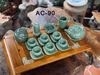 Bộ ấm chén uống trà ⚱ Gốm Sứ Bát Tràng ⚱ Quai Đồng xanh thiên thanh,bộ ấm trà GOMPHUQUY AC90