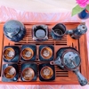 Bộ ấm chén uống trà ⚱ ấm trà Quai Ngang To S2 Cẩm Lai Xanh ⚱ Gốm Sứ Bát Tràng GOMPHUQUY HN16