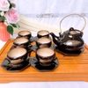 Bộ ấm trà ?? Gốm Sứ Bát Tràng ?? bộ ấm chén,Rùa Xước hỏa biến decor cao cấp GOMPHUQUY THH04