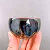Bộ ấm chén quai sứ gốm sứ Bát Tràng, men hỏa biến cẩm lai xanh đẹp decor GOMPHUQUY HN21