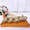 Bộ ấm trà ?? Gốm Sứ Bát Tràng ?? bộ ấm chén,Trâu Bé hỏa biến đẹp cao cấp decor GOMPHUQUY ĐL03