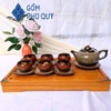 Bộ ấm trà ?? Gốm Sứ Bát Tràng ?? bộ ấm chén,Quả Hồng gấm hoa cao cấp decor GOMPHUQUY THH02