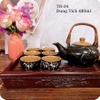Bộ ấm trà ⚱ Gốm Sứ Bát Tràng ⚱ bộ ấm chén uống trà gốm trúc men hoả biến GOMPHUQUY TH04