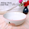Bộ bát đĩa ?? Gốm Sứ Bát Tràng ?? bát đĩa decor,bộ Đào trắng hồng cao cấp GOMPHUQUY HTG02