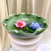 Minh Đường Tụ Thuỷ ⚱ Gốm Sứ Bát Tràng ⚱ bát sen thả hoa đẹp decor xanh cao cấp GOMPHUQUY