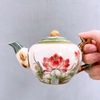 Bộ ấm chén uống trà ?? Gốm Sứ Bát Tràng ?? bộ ấm trà,Gốc Cây bé Sen đẹp decor GOMPHUQUY ĐL02 ​​​​​​