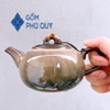 Bộ ấm trà ?? Gốm Sứ Bát Tràng ?? bộ ấm chén,Quả Hồng gấm hoa cao cấp decor GOMPHUQUY THH02