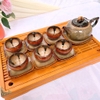 Bộ ấm trà ?? Gốm Sứ Bát Tràng ?? bộ ấm chén,Quả Hồng gấm hoa cao cấp decor GOMPHUQUY THH02