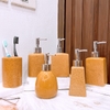 Chai chiết dầu gội ⚱ Gốm Sứ Bát Tràng ⚱ bình đựng xà phòng,sữa tắm,bình sứ Vàng GOMPHUQUY DNC04