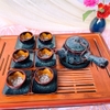 Bộ ấm chén uống trà ⚱ ấm trà Quai Ngang To S2 Cẩm Lai Xanh ⚱ Gốm Sứ Bát Tràng GOMPHUQUY HN16