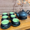 Bộ ấm trà ⚱ Gốm Sứ Bát Tràng ⚱ bộ ấm chén uống trà Lan hoa đen cao cấp tử sa GOMPHUQUY AC70