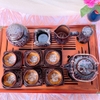 Bộ ấm chén uống trà ⚱  ấm trà Kẻ Miệng Cẩm Lai Đỏ ⚱ Gốm Sứ Bát Tràng GOMPHUQUY HN05