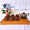 Bộ ấm trà ?? Gốm Sứ Bát Tràng ?? bộ ấm chén,Quả Hồng gấm hoa cao cấp decor GOMPHUQUY THH02