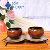 Bộ ấm trà ?? Gốm Sứ Bát Tràng ?? bộ ấm chén,Quả Hồng gấm hoa cao cấp decor GOMPHUQUY THH02