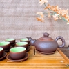 Bộ ấm chén uống trà ⚱ Gốm Sứ Bát Tràng ⚱ ấm trà Đào đỏ cao cấp tử sa GOMPHUQUY AC72