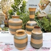 Bình hoa decor ⚱ Gốm Sứ Bát Tràng ⚱ bình gốm cắm hoa trang trí men khô GOMPHUQUY TT06