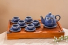 Bộ ấm chén uống trà ⚱ Gốm Sứ Bát Tràng ⚱ Bộ Sen men đá Sapphire,bộ ấm trà GOMPHUQUY AC05