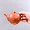 Bộ ấm chén uống trà ?? Gốm Sứ Bát Tràng ?? bộ ấm trà,Tử Sa hoa trắng cao cấp GOMPHUQUY AC08