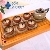 Bộ ấm trà ?? Gốm Sứ Bát Tràng ?? bộ ấm chén,Quả Hồng gấm hoa cao cấp decor GOMPHUQUY THH02