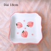 Bộ bát đĩa ?? Gốm Sứ Bát Tràng ?? bát đĩa decor,bộ Đào trắng hồng cao cấp GOMPHUQUY HTG02