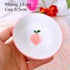 Bộ bát đĩa ?? Gốm Sứ Bát Tràng ?? bát đĩa decor,bộ Đào trắng hồng cao cấp GOMPHUQUY HTG02