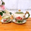 Bộ ấm chén uống trà ?? Gốm Sứ Bát Tràng ?? bộ ấm trà,Gốc Cây bé Sen đẹp decor GOMPHUQUY ĐL02 ​​​​​​