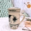 Ly sứ,cốc sứ ☕ Gốm Sứ Bát Tràng ☕ cốc tách lọc trà vẽ đáy tròn cao cấp decor GOMPHUQUY