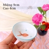 Bát đĩa decor ?? Gốm Sứ Bát Tràng ?? bộ bát đĩa Cá dễ thương, sứ trắng xanh đẹp GOMPHUQUY HTG01
