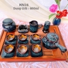 Bộ ấm chén uống trà ⚱ ấm trà Quai Ngang To S2 Cẩm Lai Xanh ⚱ Gốm Sứ Bát Tràng GOMPHUQUY HN16