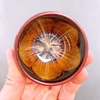 Bộ ấm chén quai sứ gốm sứ Bát Tràng, men hỏa biến cẩm lai xanh đẹp decor GOMPHUQUY HN21