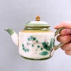 Bộ ấm trà ?? Gốm Sứ Bát Tràng ?? bộ ấm chén,Chữ Thập cỏ hoa hỏa biến decor GOMPHUQUY ĐL04