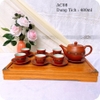 Bộ ấm chén uống trà ?? Gốm Sứ Bát Tràng ?? bộ ấm trà,Tử Sa hoa trắng cao cấp GOMPHUQUY AC08