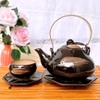 Bộ ấm trà ?? Gốm Sứ Bát Tràng ?? bộ ấm chén,Rùa Xước hỏa biến decor cao cấp GOMPHUQUY THH04