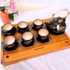 Bộ ấm trà ?? Gốm Sứ Bát Tràng ?? bộ ấm chén,Rùa Xước hỏa biến decor cao cấp GOMPHUQUY THH04