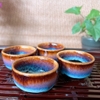 Bộ âm trà ⚱ Gốm Sứ Bát Tràng ⚱ bộ ấm chén uống trà khoai môn men hoả biến GOMPHUQUY TH06