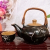 Bộ ấm trà ⚱ Gốm Sứ Bát Tràng ⚱ bộ ấm chén uống trà gốm trúc men hỏa biến GOMPHUQUY TH04