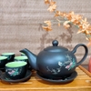 Bộ ấm trà ⚱ Gốm Sứ Bát Tràng ⚱ bộ ấm chén uống trà Lan hoa đen cao cấp tử sa GOMPHUQUY AC70