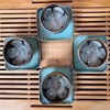 Bộ ấm chén uống trà ⚱ Gốm Sứ Bát Tràng ⚱ ấm trà bạch kim quai sứ men hỏa biến GOMPHUQUY TH09