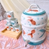 Bình đựng nước có vòi ⚱ Gốm Sứ Bát Tràng ⚱ bình 9 lit đựng nước lọc,bộ Cá decor GOMPHUQUY HTG04