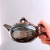 Bộ ấm chén uống trà ?? Gốm Sứ Bát Tràng ?? ấm trà quai sứ đen quệt decor đẹp GOMPHUQUY HN22