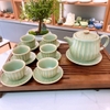 Bộ ấm chén uống trà men hoả biến