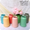Lọ hoa decor 🌻 Gốm Sứ Bát Tràng 🌻 bình gốm cắm hoa,Lọ Dọc S2 trang trí hoả biến GOMPHUQUY TM11