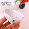 Bộ bát đĩa ?? Gốm Sứ Bát Tràng ?? bát đĩa decor,bộ Đào trắng hồng cao cấp GOMPHUQUY HTG02