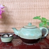 Bộ âm chén uống trà ⚱ Gốm Sứ Bát Tràng ⚱ ấm trà bạch kim quai sứ men hỏa biến GOMPHUQUY TH08
